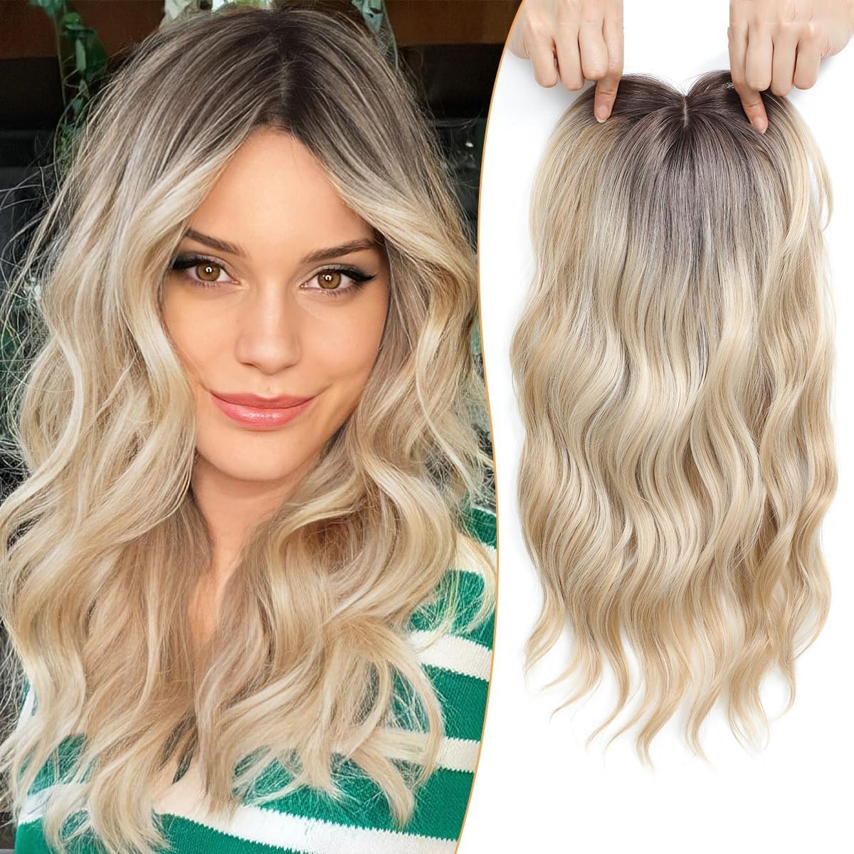 ⚡Final Hours –🌷2026 New Lightweight & Breathable Wavy Hair Topper