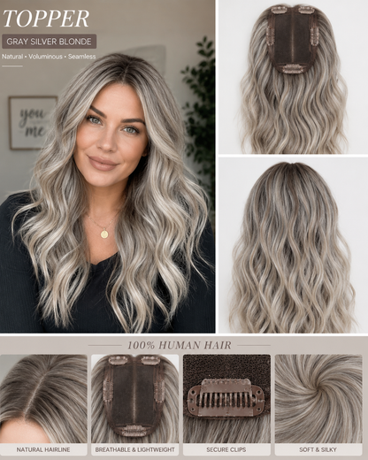 ⚡Final Hours –🌷2026 New Lightweight & Breathable Wavy Hair Topper