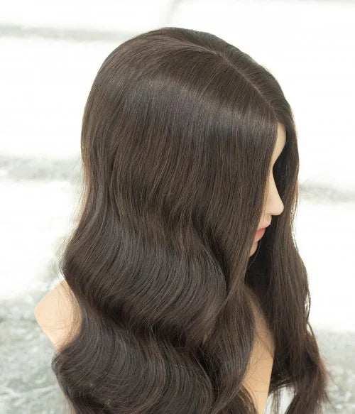 8.5” x 9” Breeze | Ultra-breathable Lace Top Human Hair Topper With Lace Front| Ponytail Topper|Low Density