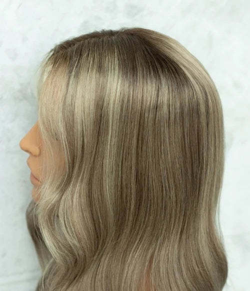 8.5” x 9” Breeze | Ultra-breathable Lace Top Human Hair Topper With Lace Front| Ponytail Topper|Low Density