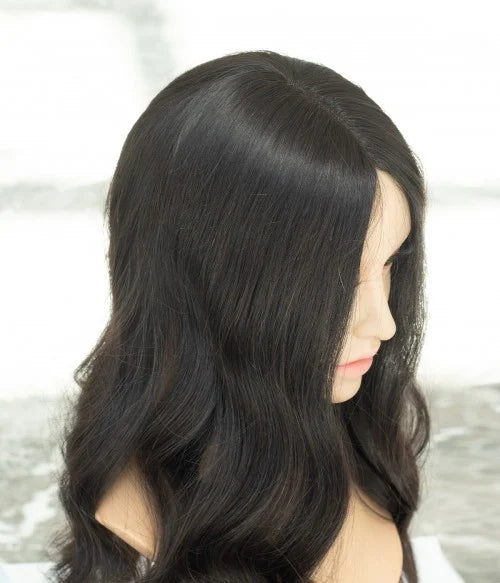 8.5” x 9” Breeze | Ultra-breathable Lace Top Human Hair Topper With Lace Front| Ponytail Topper|Low Density