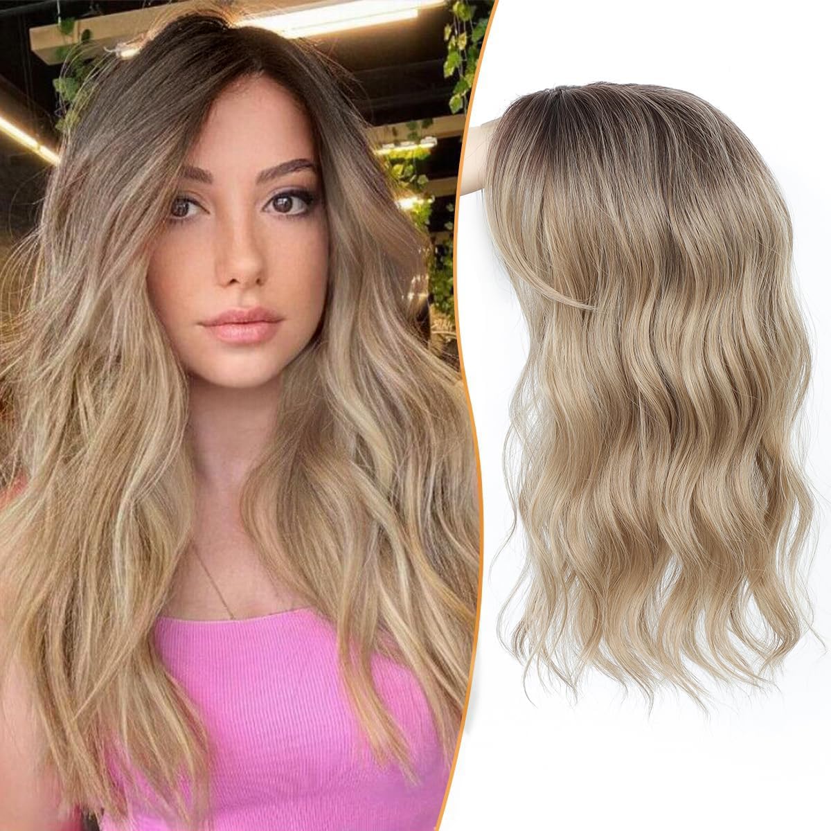 ⚡Final Hours –🌷2026 New Lightweight & Breathable Wavy Hair Topper