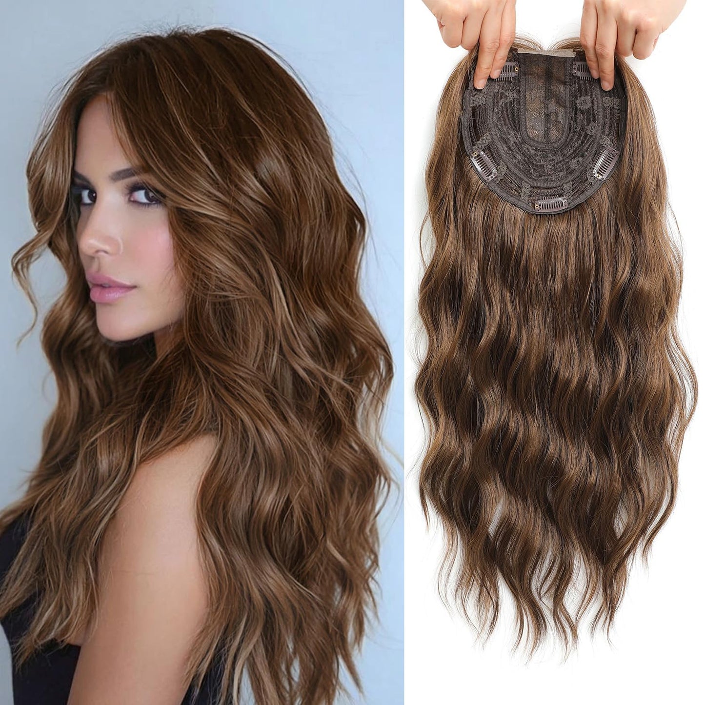 ⚡Final Hours –🌷2026 New Lightweight & Breathable Wavy Hair Topper