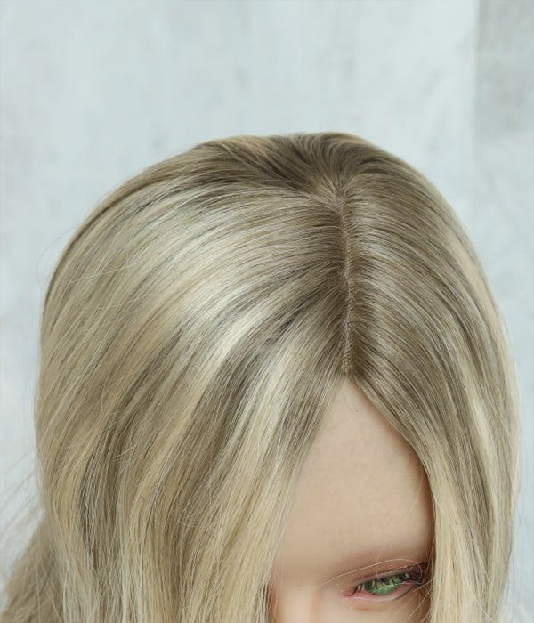 8.5” x 9” Breeze | Ultra-breathable Lace Top Human Hair Topper With Lace Front| Ponytail Topper|Low Density
