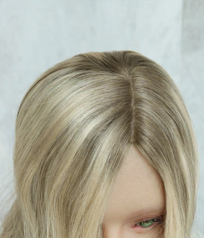 8.5” x 9” Breeze | Ultra-breathable Lace Top Human Hair Topper With Lace Front| Ponytail Topper|Low Density