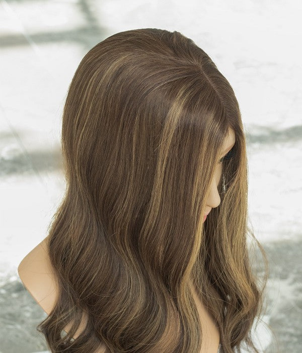 8.5” x 9” Breeze | Ultra-breathable Lace Top Human Hair Topper With Lace Front| Ponytail Topper|Low Density